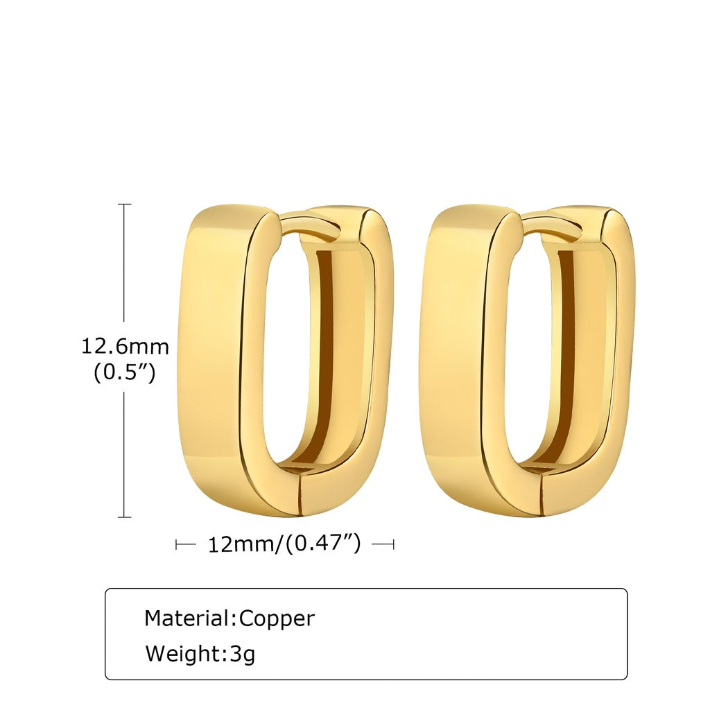 Fiona Square Hoop Earring