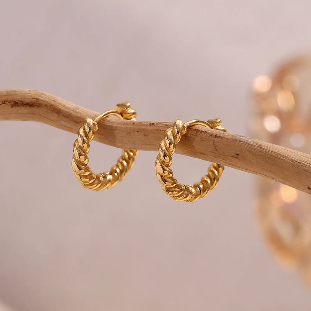 Bella Twist Hoop Earring