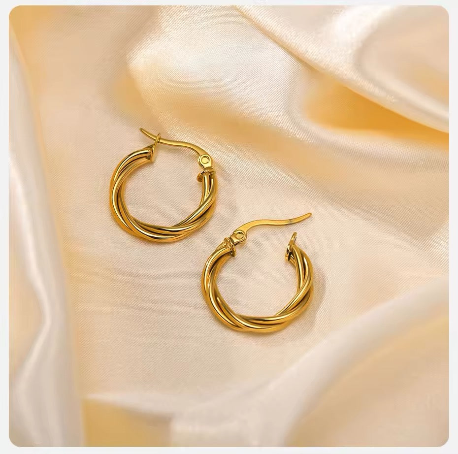 Casey Twist Hoop Earring