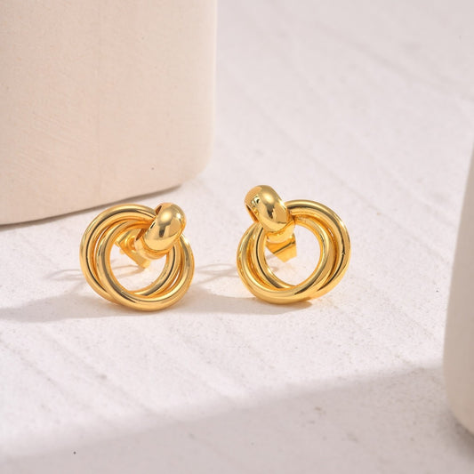London Round Stud Earring