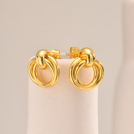 London Round Stud Earring