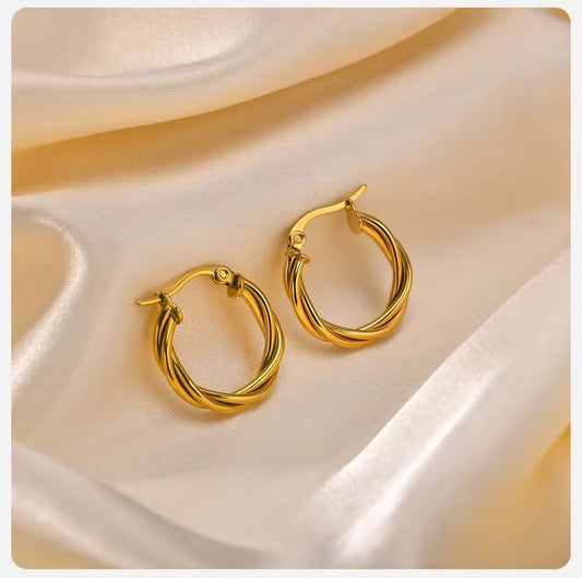 Casey Twist Hoop Earring