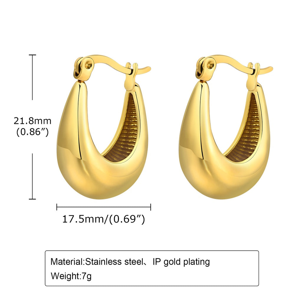 Bondi U Hoop Earring