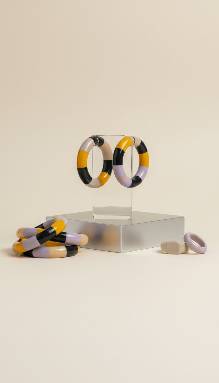 Oversized Resin Hoop Earrings