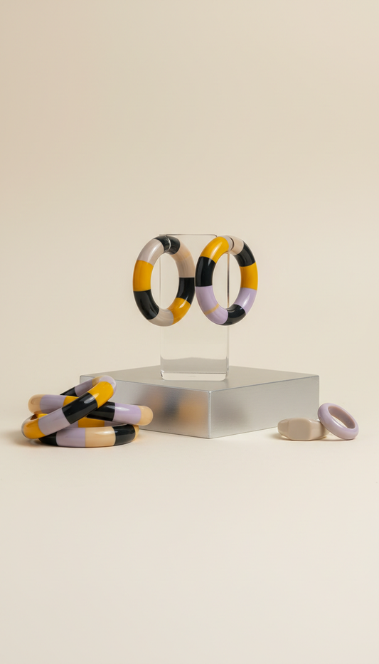 Oversized Resin Hoop Earrings