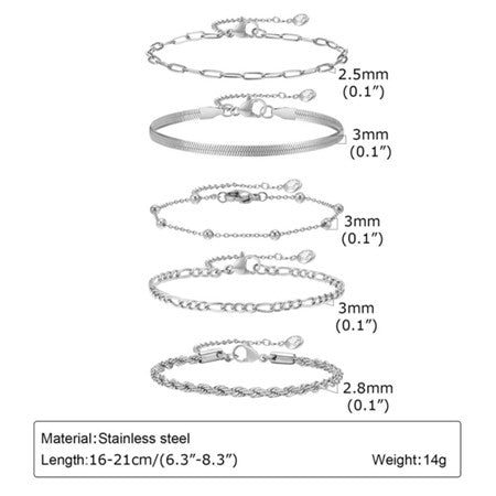 Monaco Five Set Bracelet