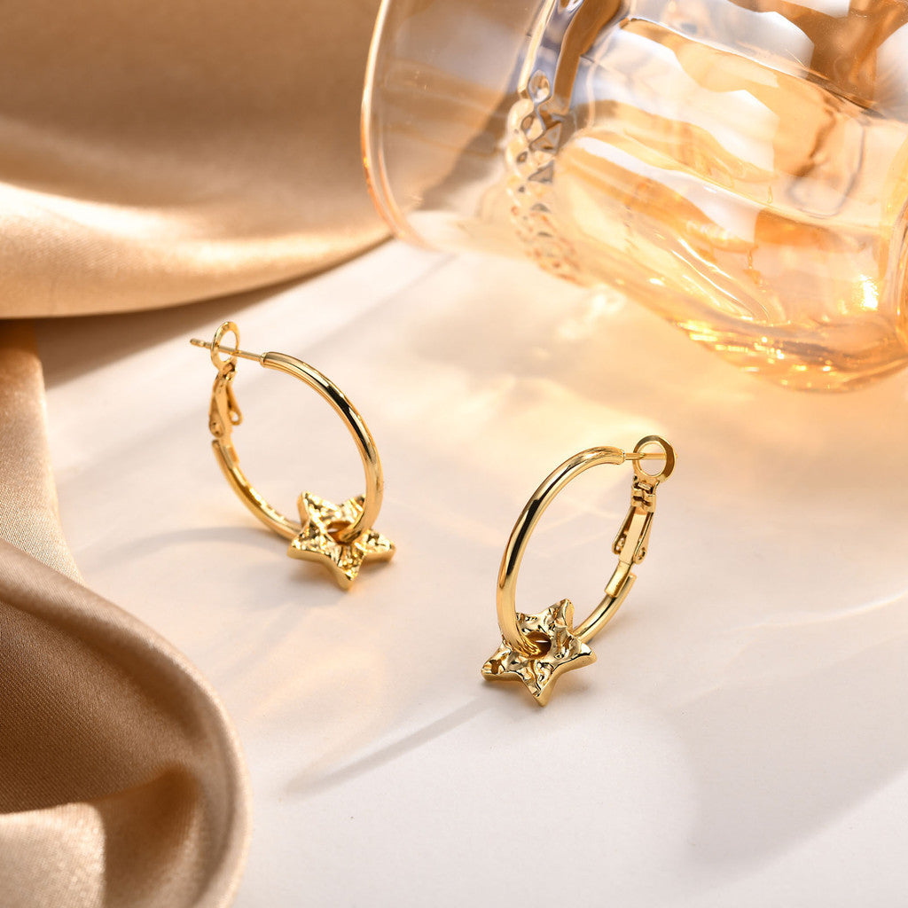 Diana Star Hoop Earring
