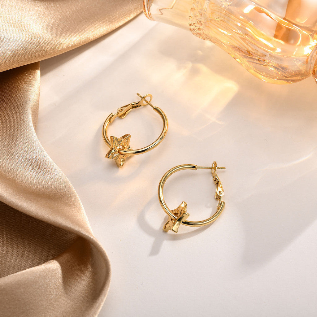 Diana Star Hoop Earring