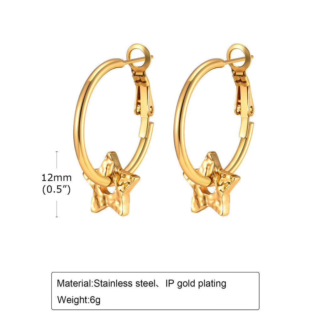 Diana Star Hoop Earring