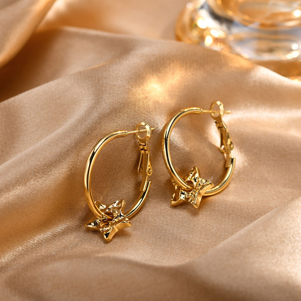 Diana Star Hoop Earring